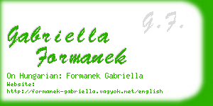 gabriella formanek business card